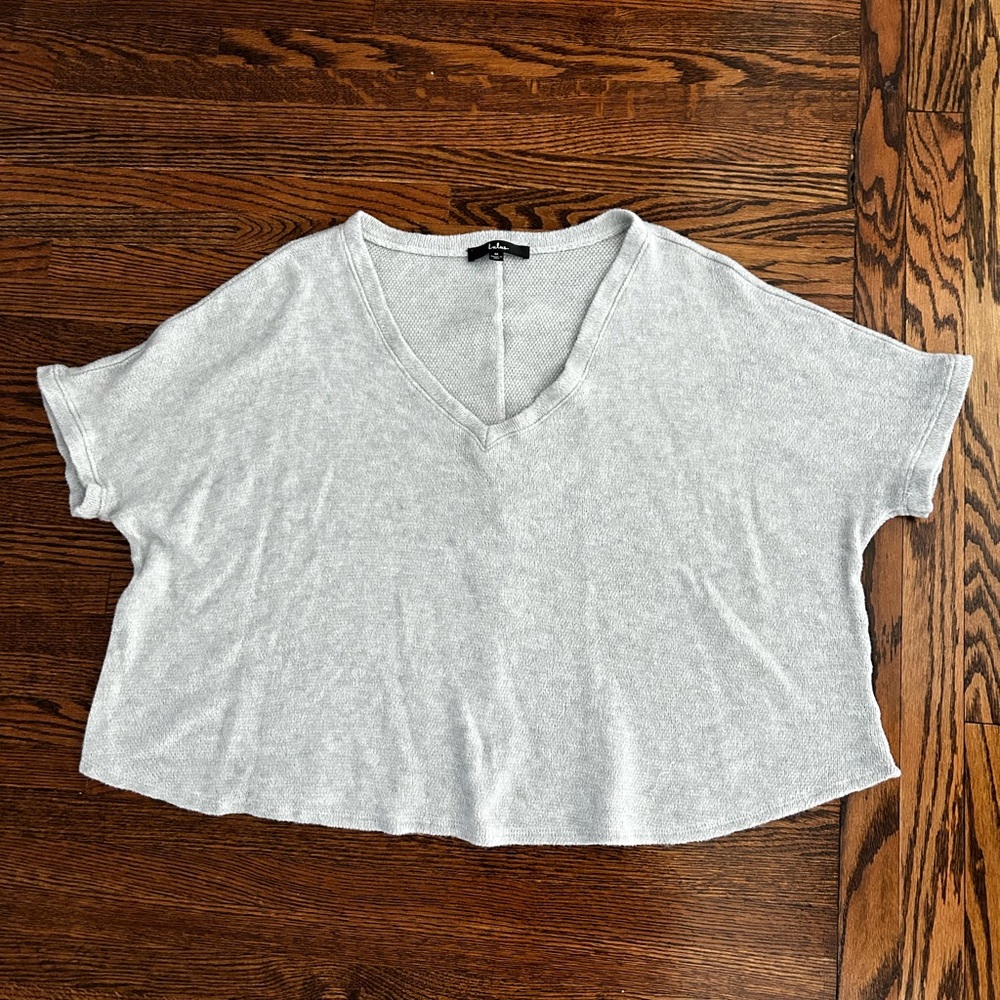 Lulus short sleeve plush v neck